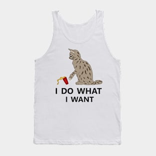 I do what I want Cat Funny Cat Lover Tank Top